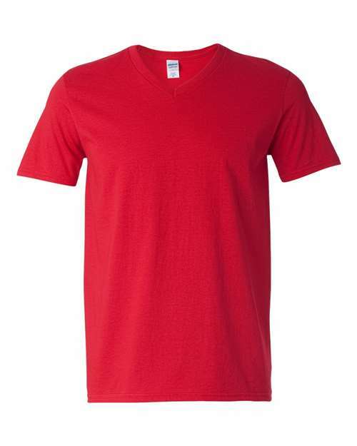 V-neck tees: unleash your creativity with custom apparel for toronto screen printing vnt100 - Cherry Red / S