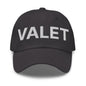 Black valet uniform work embroidered dad hat for professional and stylish appearance