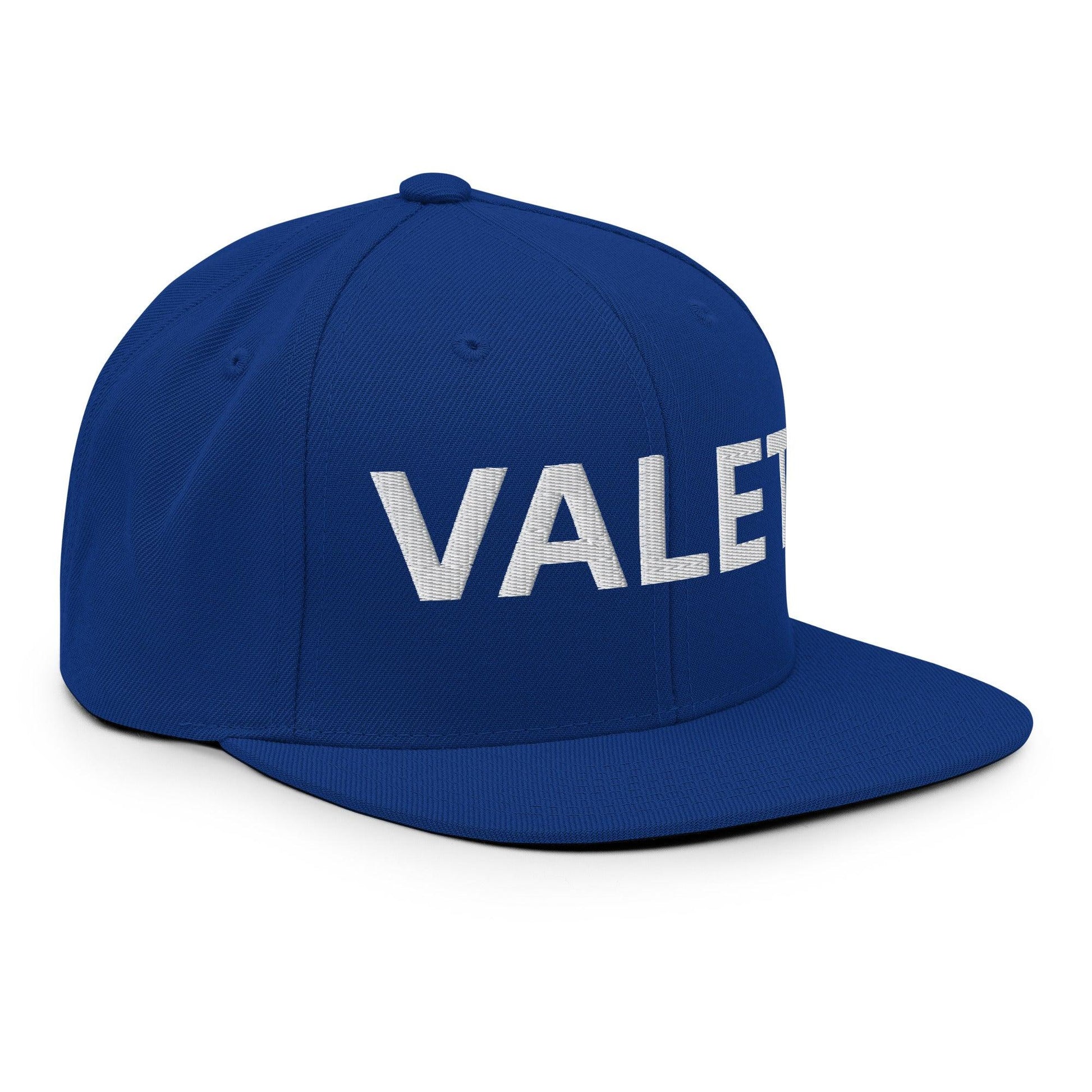 Blue flat-brimmed cap from Valet Uniform Work embroidered flat brim snapback hat