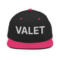 Black and pink valet uniform work embroidered flat brim snapback hat