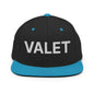 Black and blue Valet Uniform Work embroidered flat brim snapback hat for professional style