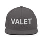 Gray valet uniform work embroidered flat brim snapback hat for professional uniforms