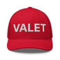 Red Valet Work Block embroidered mesh trucker hat with breathable mesh trucker design