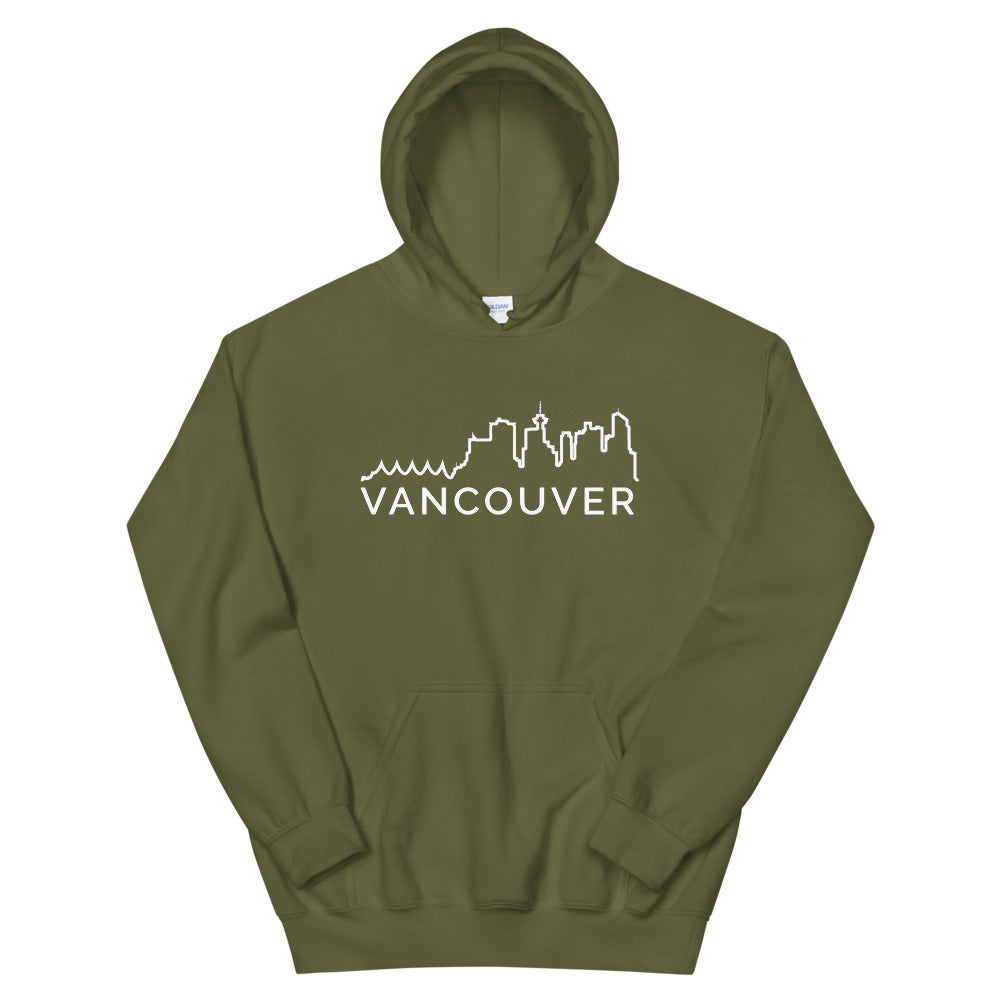 Vancouver Skyline Hoodie - Military Green / S