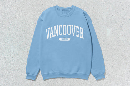 Light blue Vancouver unisex heavy blend crewneck sweatshirt for stylish comfort