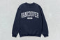 Dark blue Vancouver unisex heavy blend crewneck sweatshirt for casual comfort