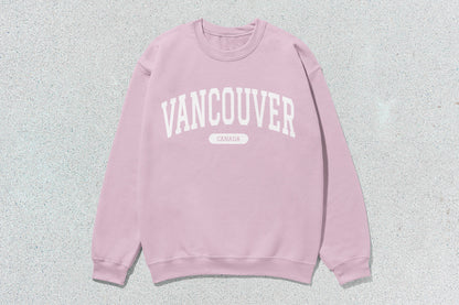 Pink Vancouver unisex heavy blend crewneck sweatshirt for a stylish and comfortable look