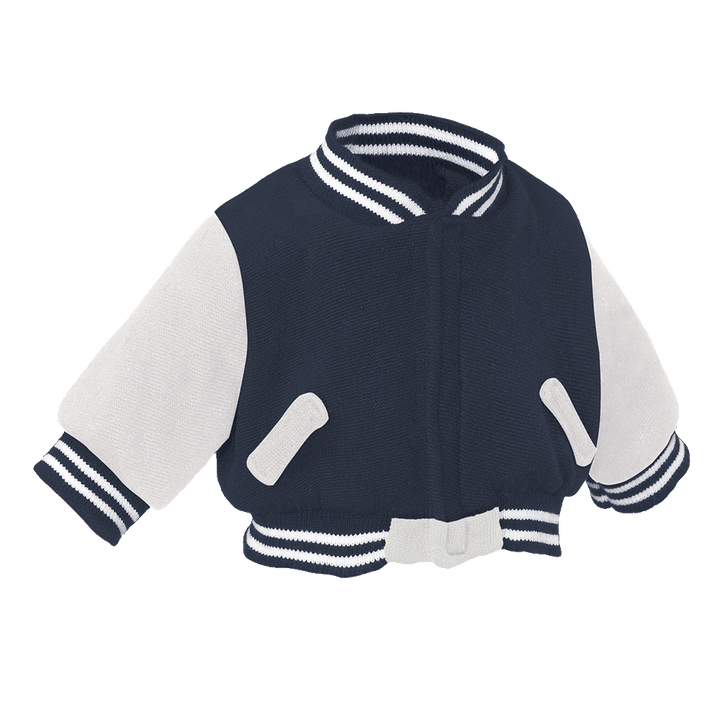 Varsity Letterman Jackets (for stuffed animals) - 90007 - Navy Blue with White sleeves - Embroider Buddy®