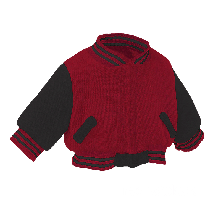 Varsity Letterman Jackets (for stuffed animals) - 90007 - Red with Black sleeves - Embroider Buddy®