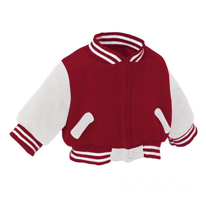 Varsity Letterman Jackets (for stuffed animals) - 90007 - Red with White sleeves - Embroider Buddy®