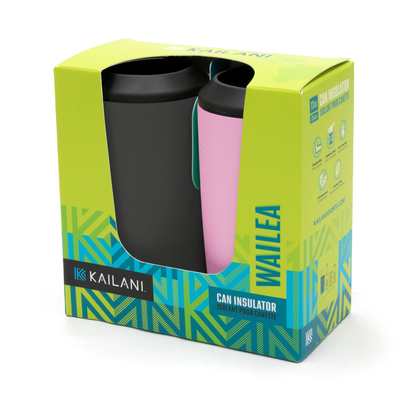WAILEA Can Insulator Duo Pack - Sold as Six Packs of Duos (Total 12 Insulators) - Drinkware