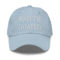 Wait I’m Goated Embroidered Dad Hat - Light Blue