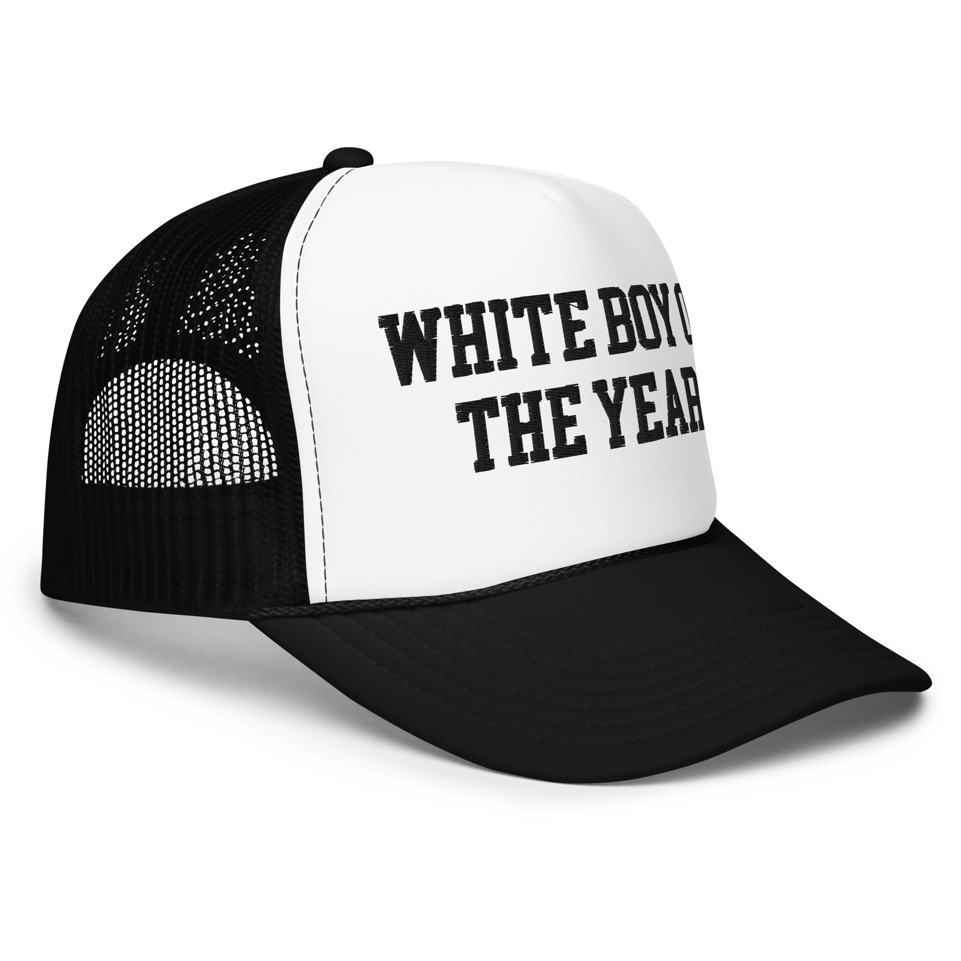 White Boy of the Year Embroidered Foam Trucker Hat