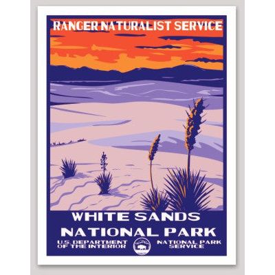 White Sands National Park WPA Sticker Large - sticker