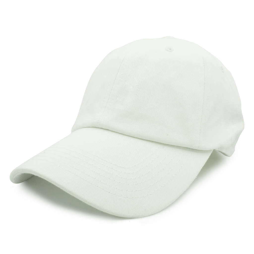GN-1004 - Washed Cotton Dad Cap - White / One size - CAPS