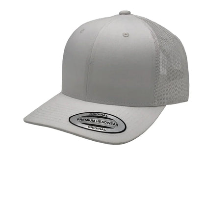 GNV-6606T - Premium Trucker Mesh Cap - White / ONE SIZE - CAPS
