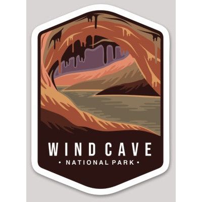 Wind Cave National Park Die Cut Sticker Large - sticker