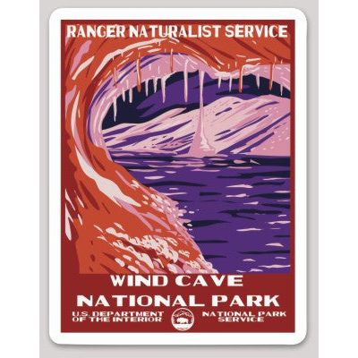 Wind Cave National Park WPA Sticker Large - sticker