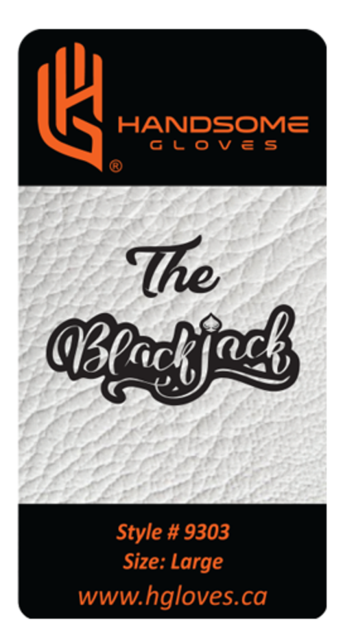 Gloves product tag for Winter Lined The Blackjack Gloves showcasing custom apparel
