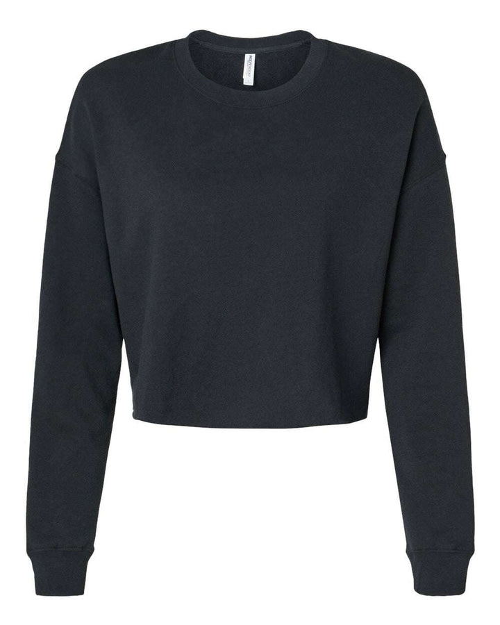 Women's Lightweight Crop Crewneck Sweatshirt AFX24CRP - Black / XS - Sweatshirts & Hoodies