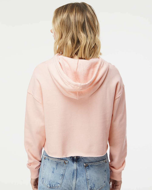 Women's Lightweight Crop Hooded Sweatshirt - AFX64CRP - Cropped Hoodie