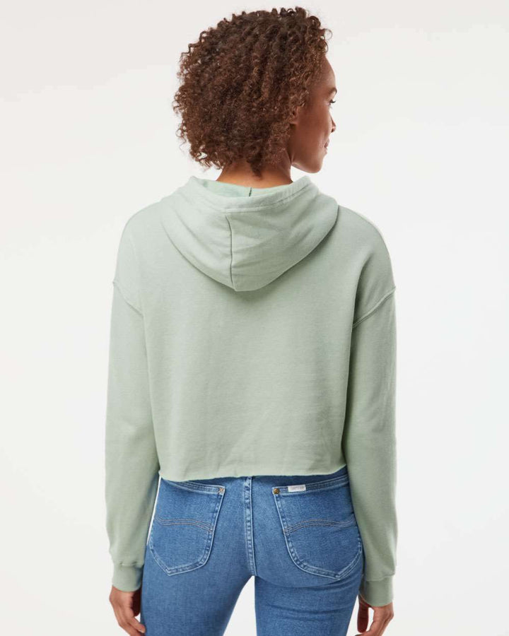 Women's Lightweight Crop Hooded Sweatshirt - AFX64CRP - Cropped Hoodie