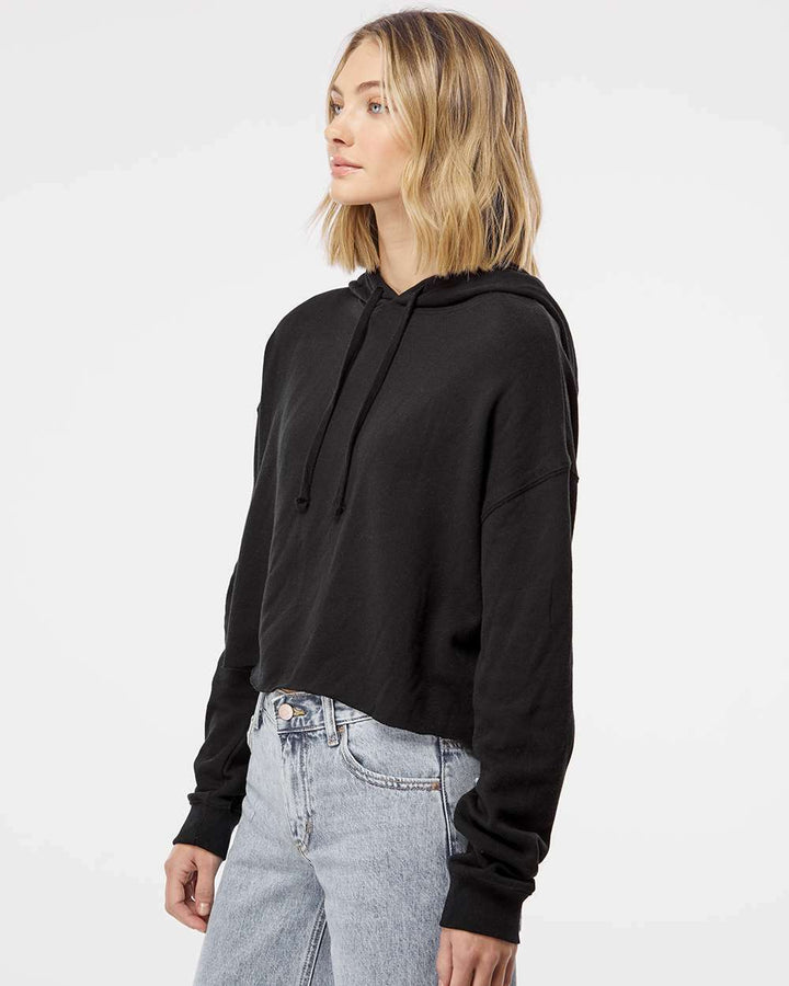 Women's Lightweight Crop Hooded Sweatshirt - AFX64CRP - Cropped Hoodie