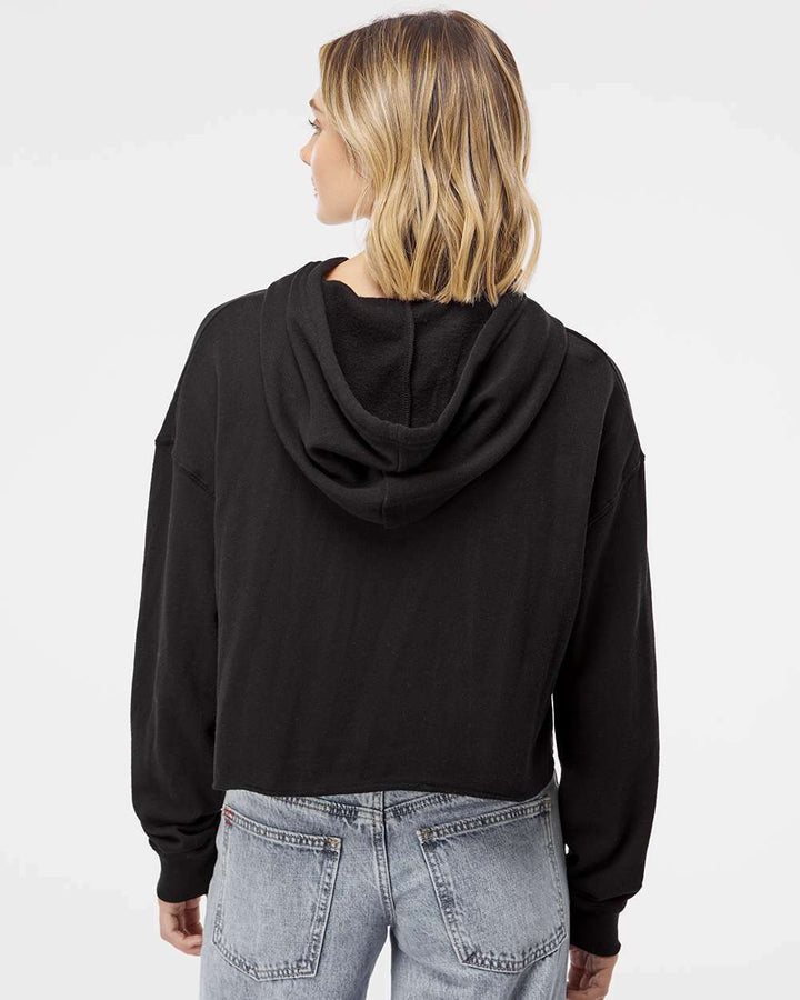 Women's Lightweight Crop Hooded Sweatshirt - AFX64CRP - Cropped Hoodie