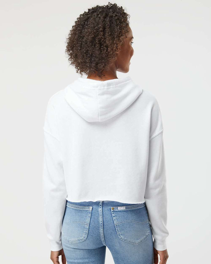 Women's Lightweight Crop Hooded Sweatshirt - AFX64CRP - Cropped Hoodie