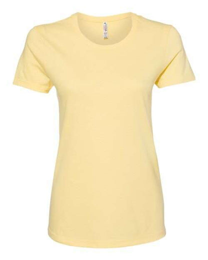 Pale yellow Cotton Polyester Blend Women’s Ultimate T-Shirt for custom apparel use