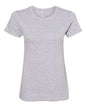 Gray short-sleeved T-shirt from Womens Ultimate T-Shirt collection, crafted in cotton polyester blend for custom apparel