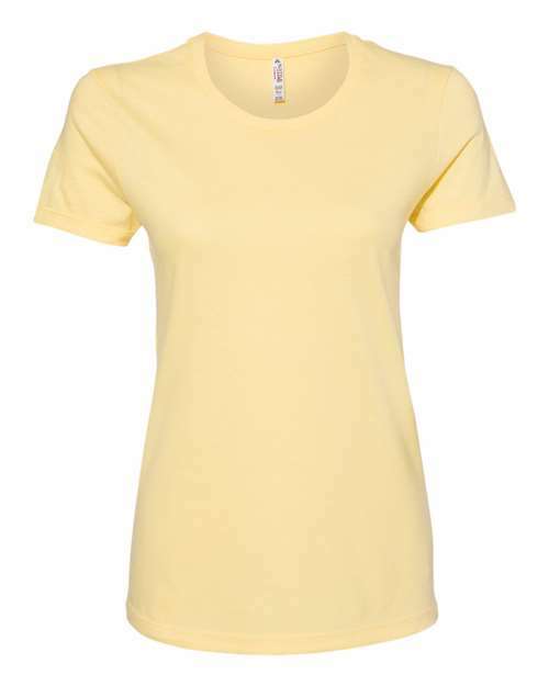 Yellow crew neck t-shirt from Women’s Ultimate T-Shirt made of cotton polyester blend
