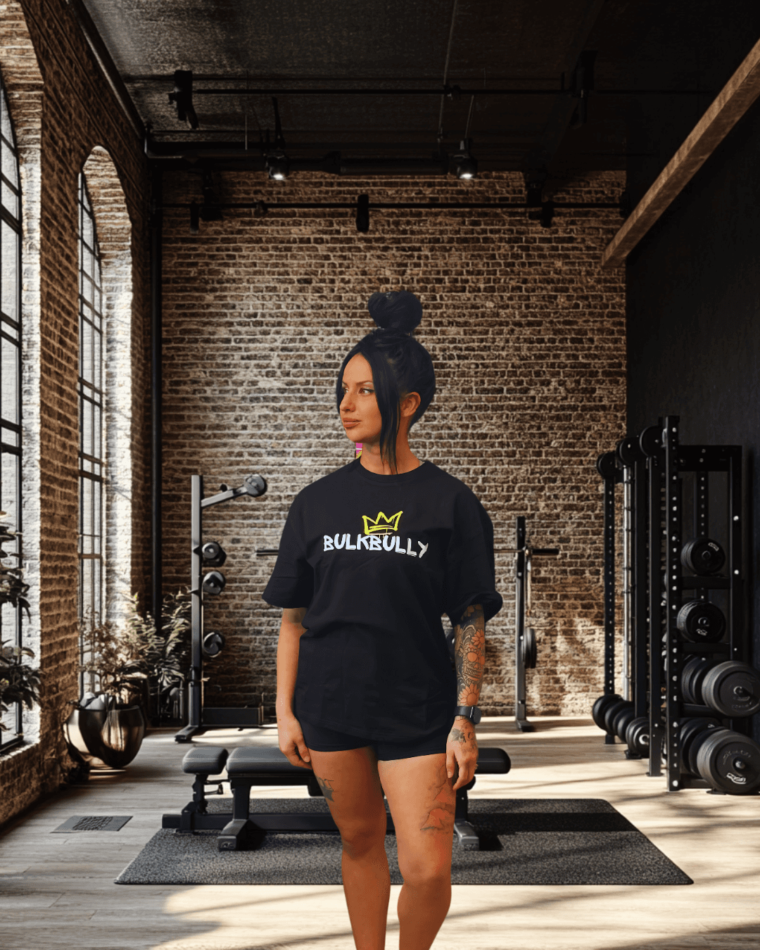 BulkBully G.O.A.L.S Collection - Women's Oversized Tee Black
