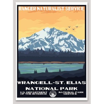 Wrangell-St. Elias National Park WPA Sticker Large - sticker