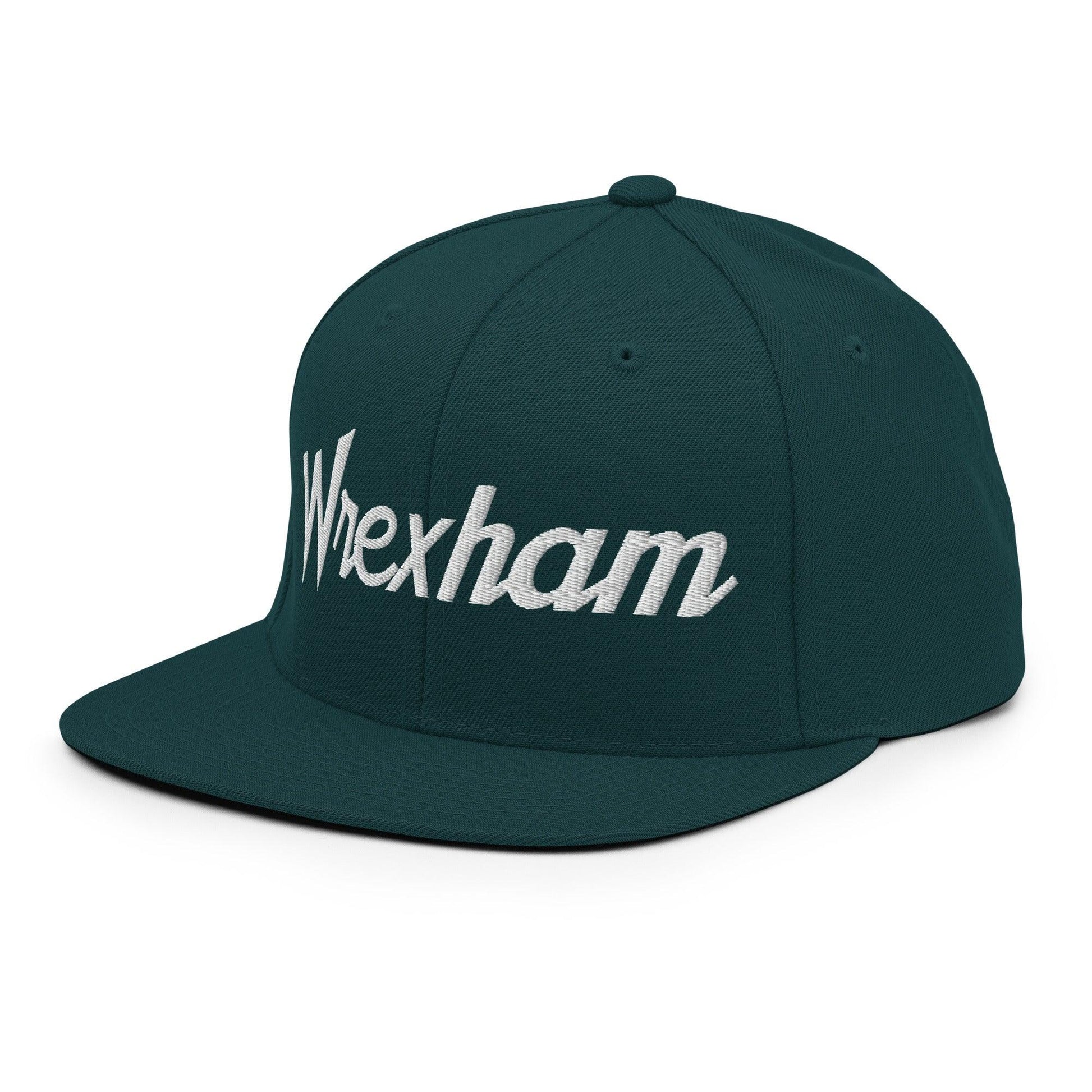 Wrexham Vintage Sports Script Bill Brim Snapback Hat