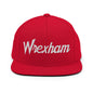 Wrexham Vintage Sports Script Bill Brim Snapback Hat - Red