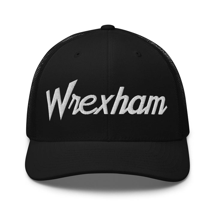 Wrexham Vintage Sports Script Retro Trucker Hat - Black