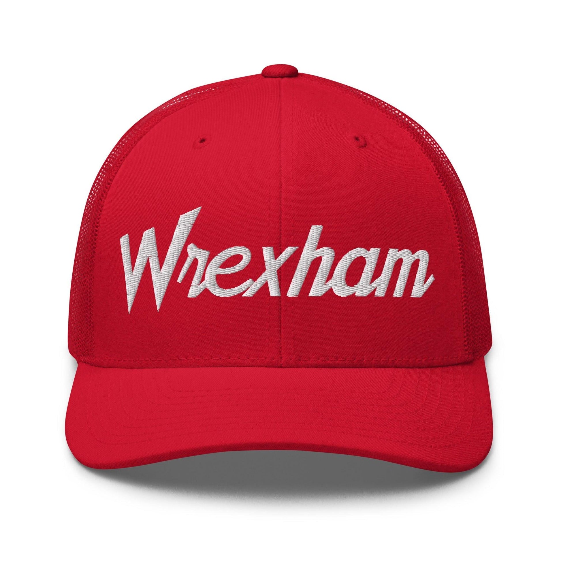 Wrexham Vintage Sports Script Retro Trucker Hat - Red