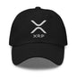 Black XRP Ripple Embroidered Dad Hat featuring Ripple Embroidered Dad Hat design