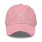 Pink XRP Ripple Embroidered Dad Hat, Ripple Embroidered Dad Hat for stylish crypto fans