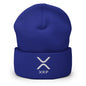 Blue beanie with XRP logo, XRP Ripple Embroidered Knit Cuffed Beanie product