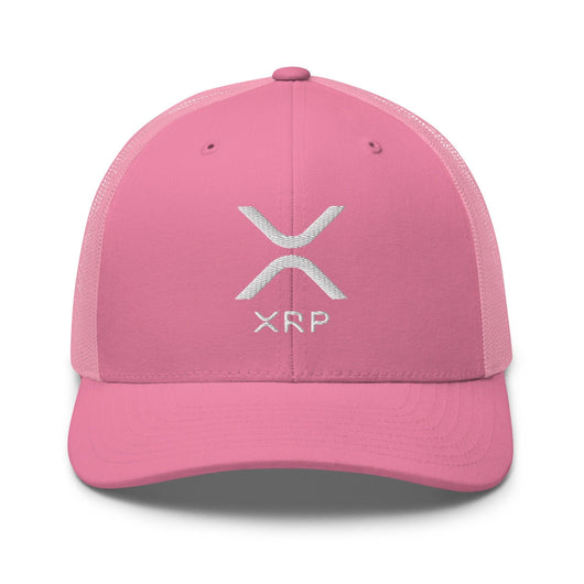XRP Ripple Embroidered Mesh Trucker Hat - Pink