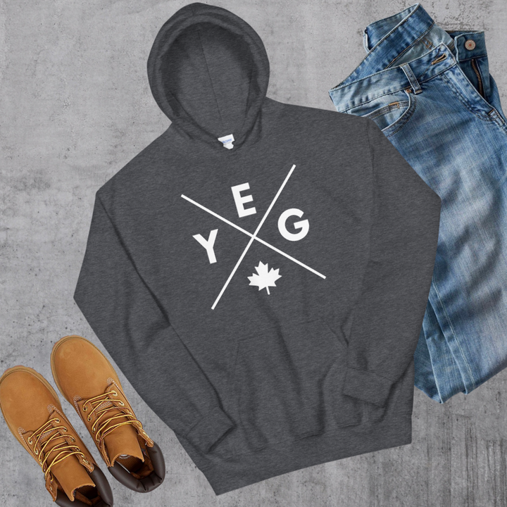 YEG 🍁 Hoodie - Dark Heather / S