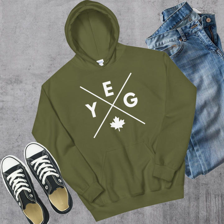 YEG 🍁 Hoodie - Military Green / S