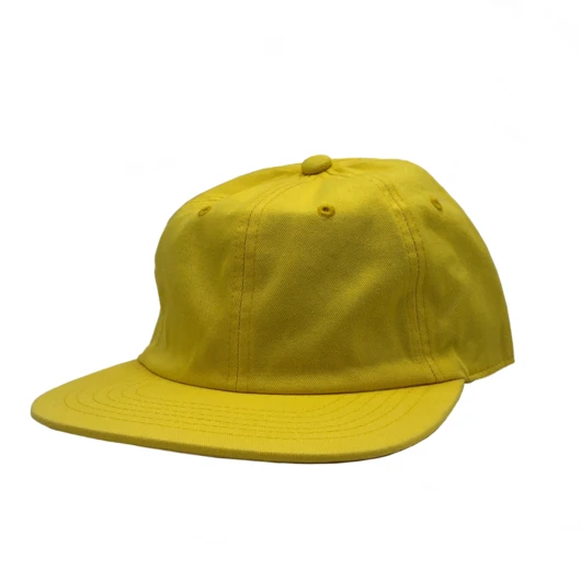 GN-1004SB - Washed Cotton Flat Bill Cap - Yellow / One Size - CAPS