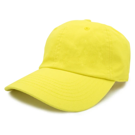 GN-1004 - Washed Cotton Dad Cap - Yellow / One size - CAPS