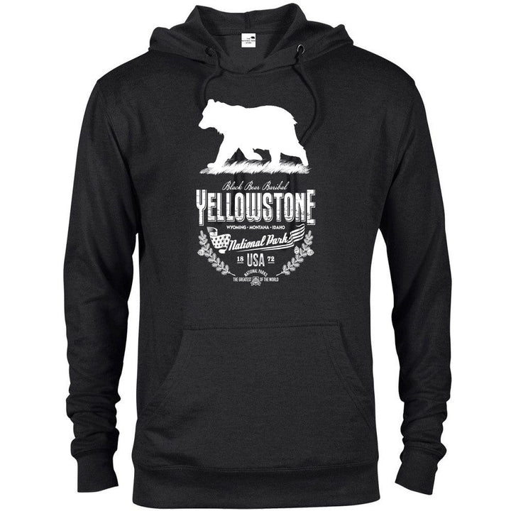 Yellowstone National Park Bear Hoodie - Black / S - hoodie