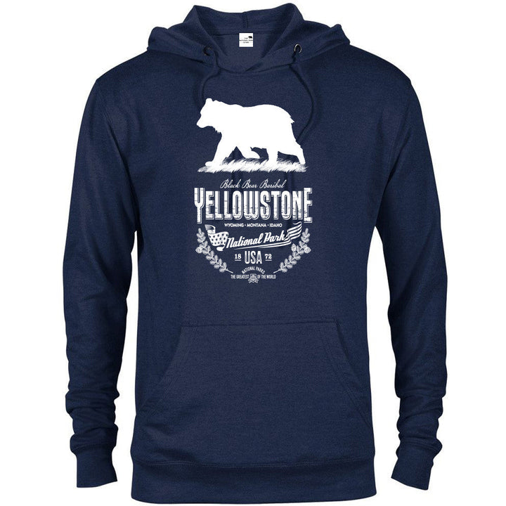 Yellowstone National Park Bear Hoodie - Navy / S - hoodie