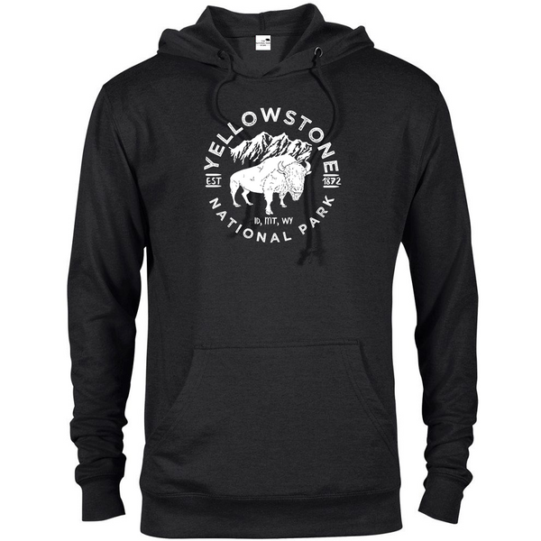 Yellowstone National Park Bison Hoodie - S / Black - hoodie