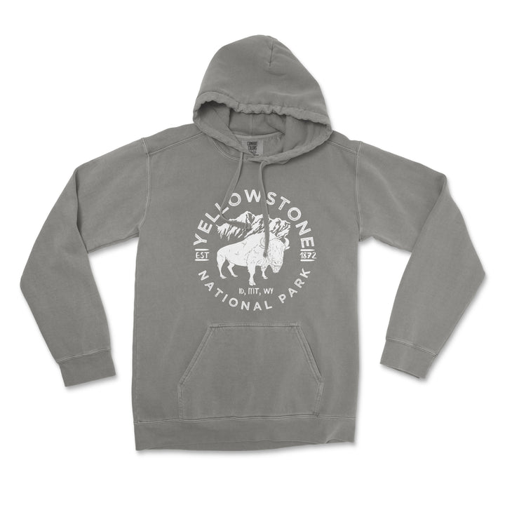 Yellowstone National Park Comfort Colors Hoodie - S / Grey - hoodie